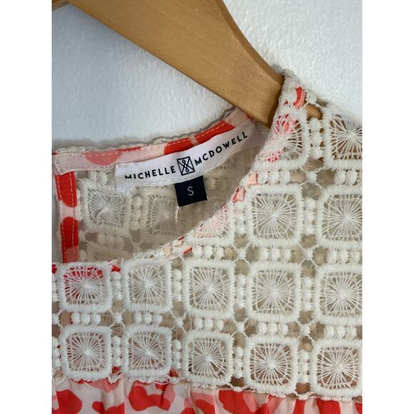 Michelle McDowell Women's Tyler Top Size Small Pink Cheetah‎ Print W/ Lace - Picture 2 of 7